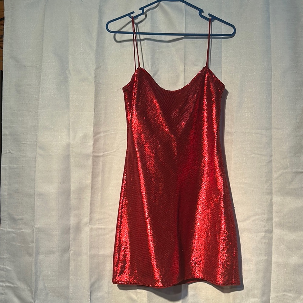 Zara Red sequin dress